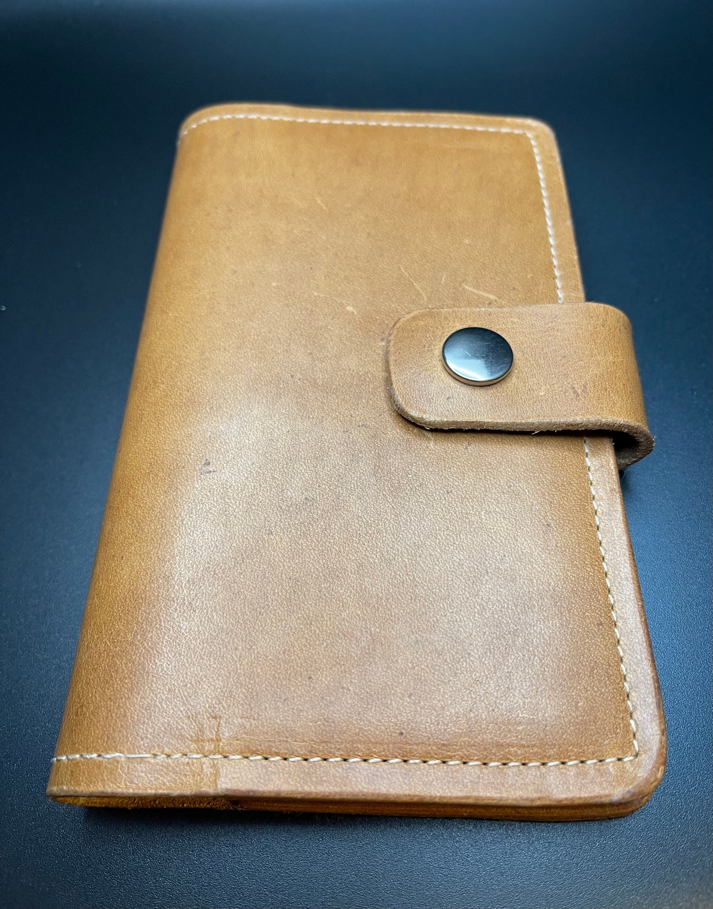Compact Leather Journal Cover- Natural