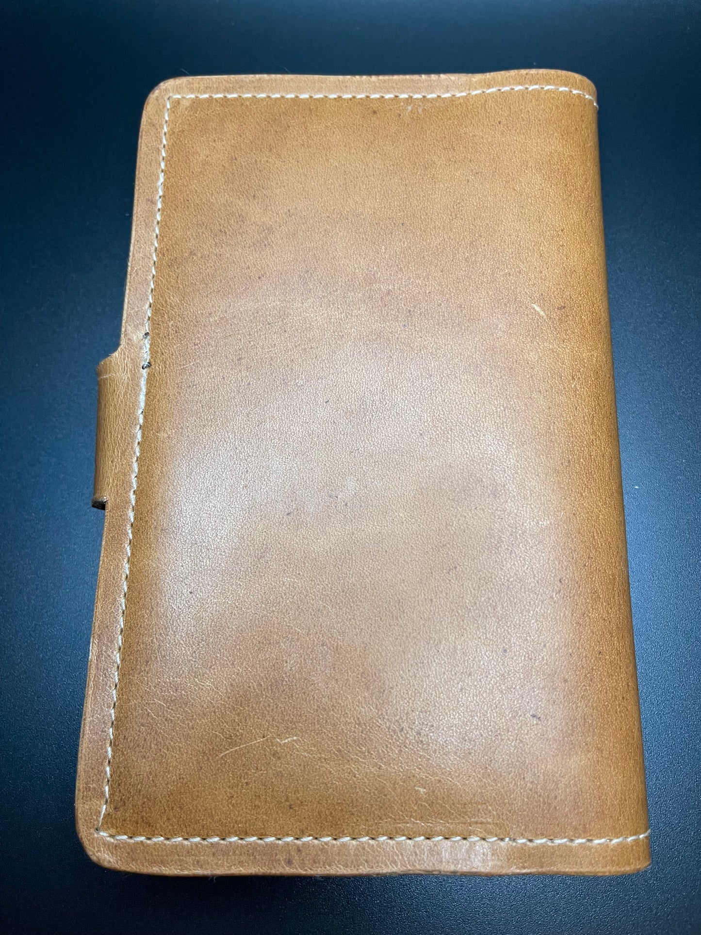 Compact Leather Journal Cover- Natural